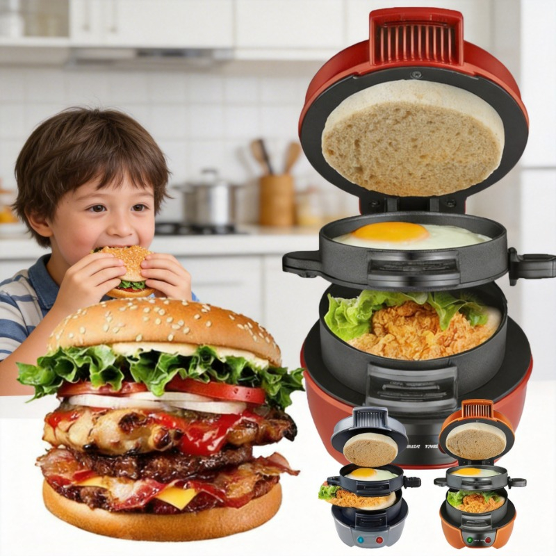 Kitchen Baking Timer - 220V 110V Mini Electric Burger Sandwich