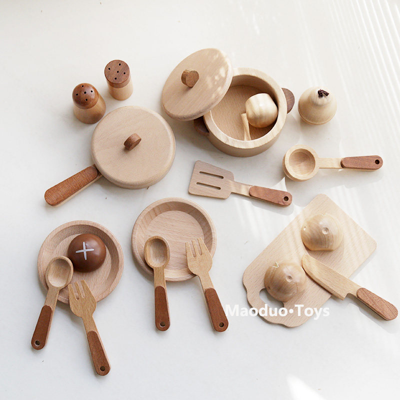Kitchen Baking Pan Set - Maoduo Toys Beech Wooden Kids Kitchen
