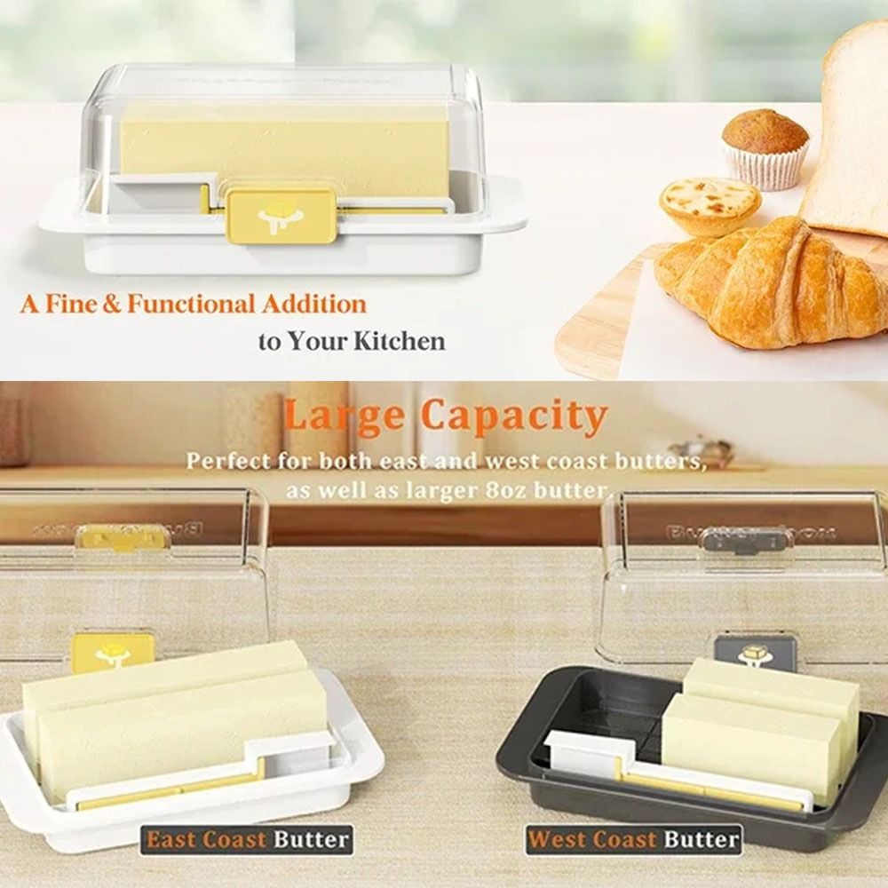 Clear Lid Butter Storage Box D - Kitchen Baking Storage Containers ulasan dan harga