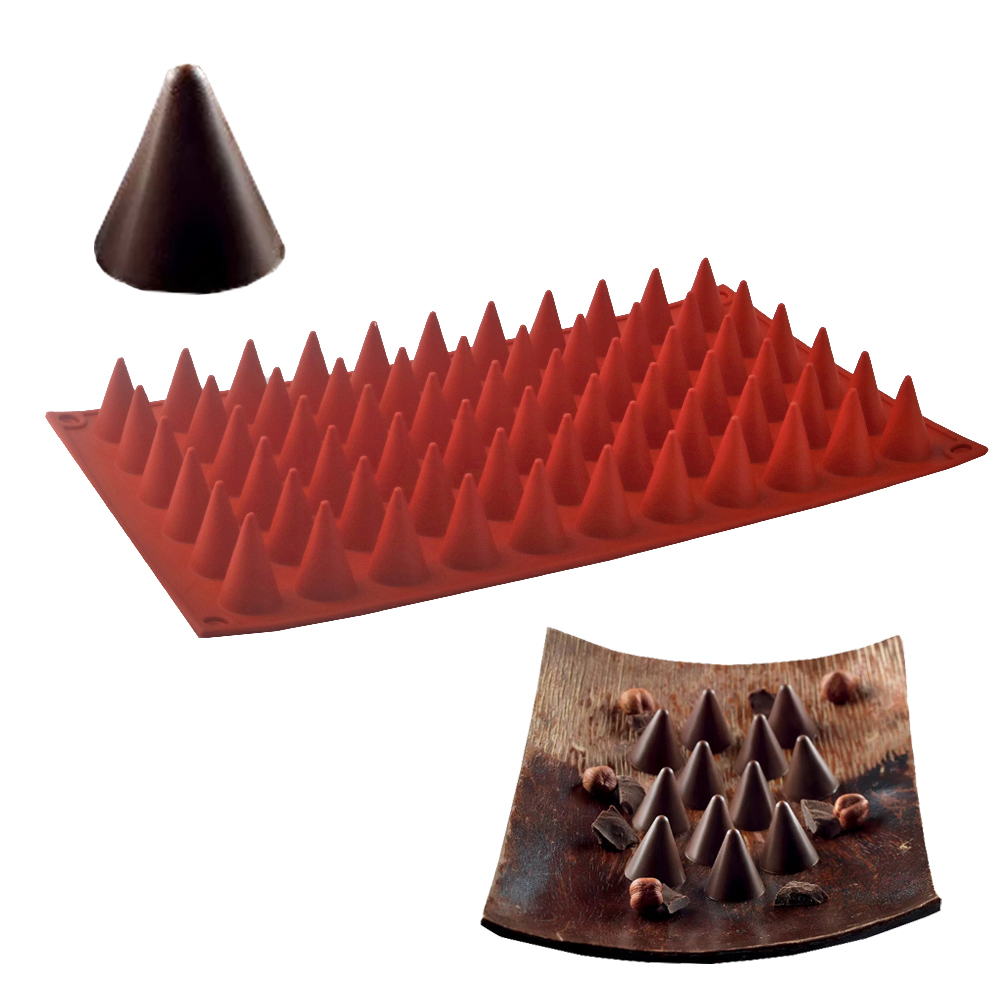 66-Cells Cone Chocolate Baking - Silicone Cake Mold ulasan dan harga