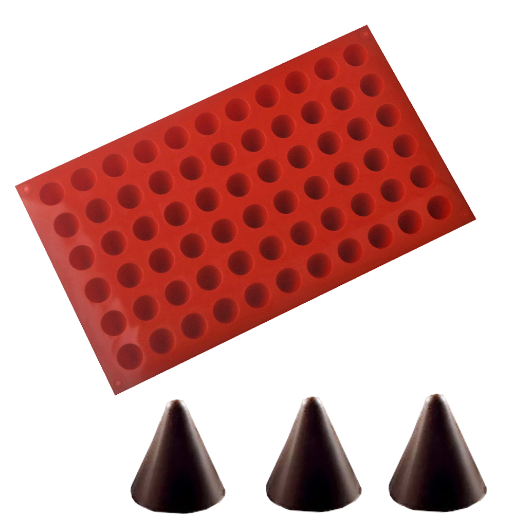 66-Cells Cone Chocolate Baking - Silicone Cake Mold ulasan dan harga