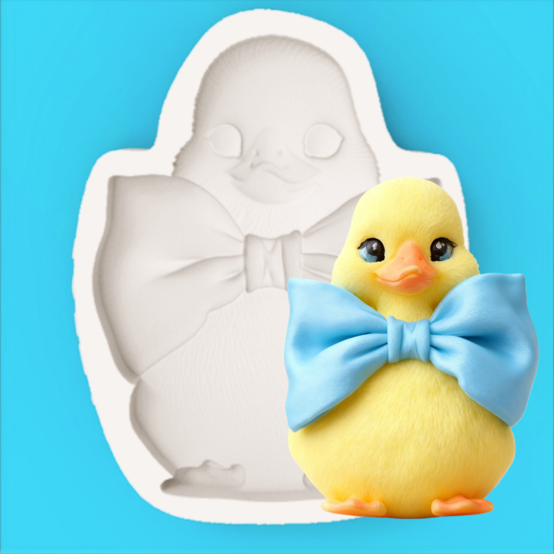 Duckling Mold with Bow Tie, Cu - Silicone Cake Mold ulasan dan harga