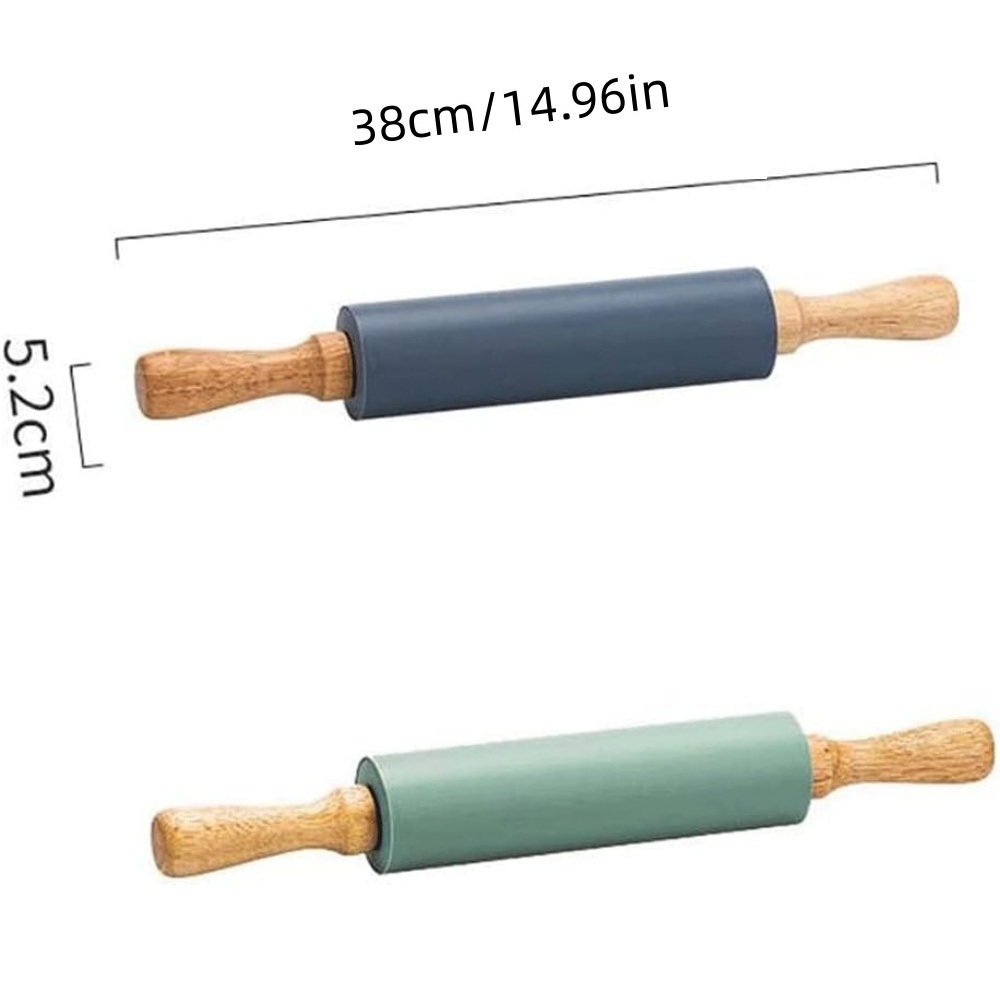 Non-Stick Silicone Rolling Pin - Kitchen Roller Baking ulasan dan harga