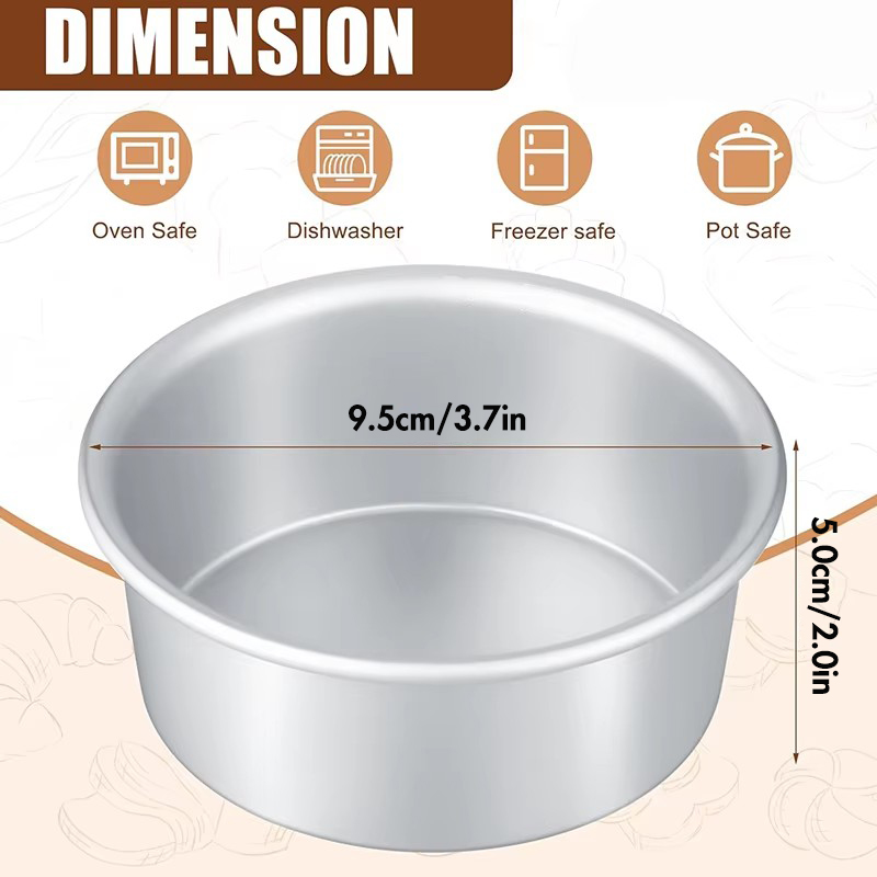 6/12Pcs Aluminum Mini Cake Pan - Kitchen Baking Pan Set ulasan dan harga