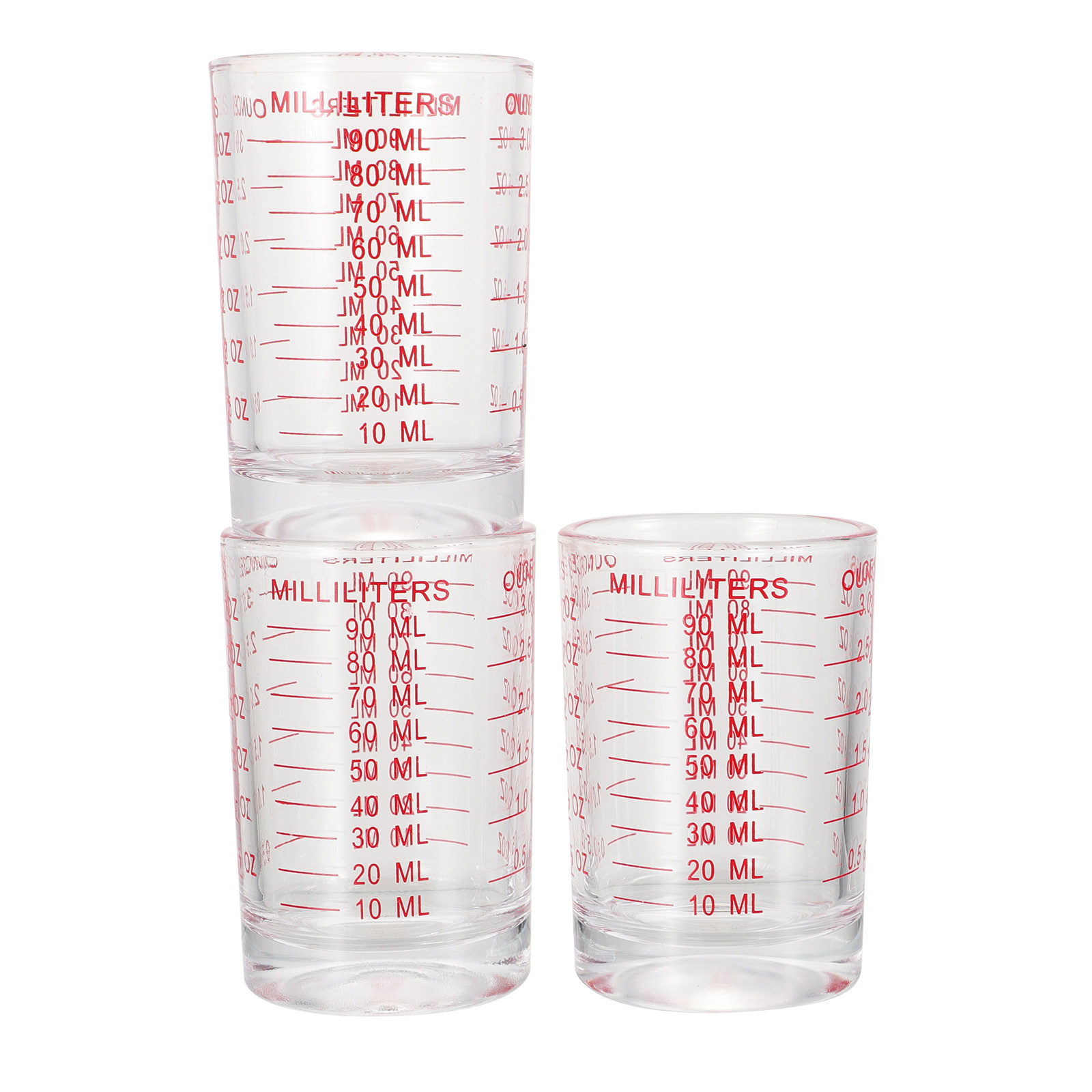 3Pcs Glass Measuring Cups Set  - Kitchen Baking Cooking ulasan dan harga