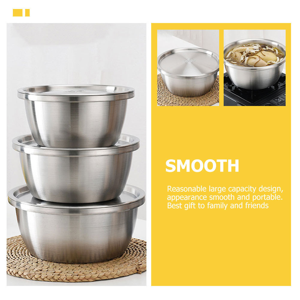 1Set Stainless Steel Mixing Bo - Kitchen Baking Storage Containers ulasan dan harga