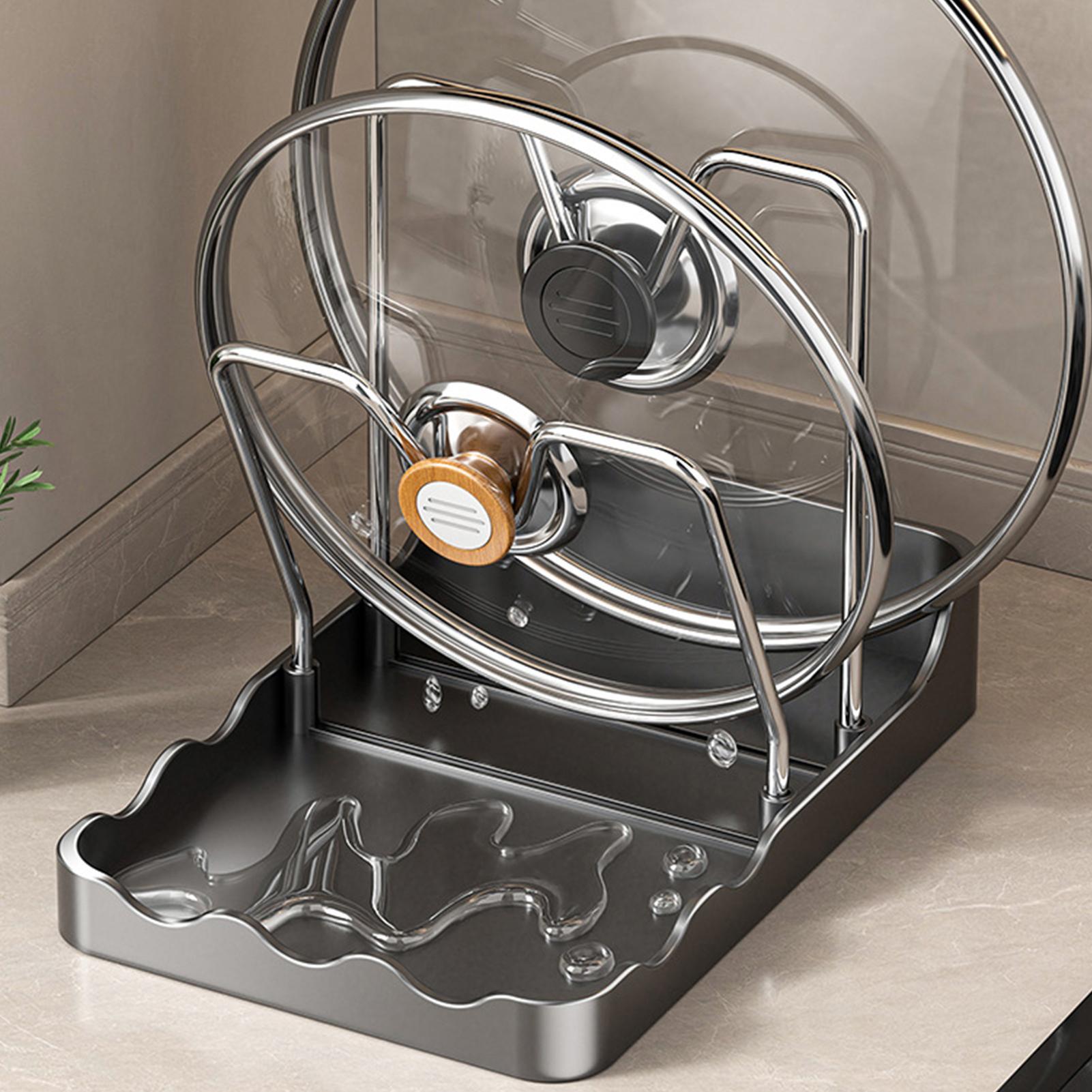 Pot Lid Rack Vertical Spoon Dr - Kitchen Baking Pantry ulasan dan harga