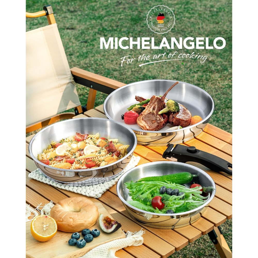 MICHELANGELO Stainless Steel F - Kitchen Baking Pan Set ulasan dan harga