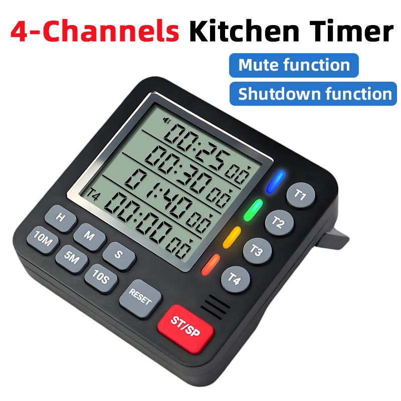 Digital Kitchen Timer 4-Channe - Kitchen Baking Timer ulasan dan harga