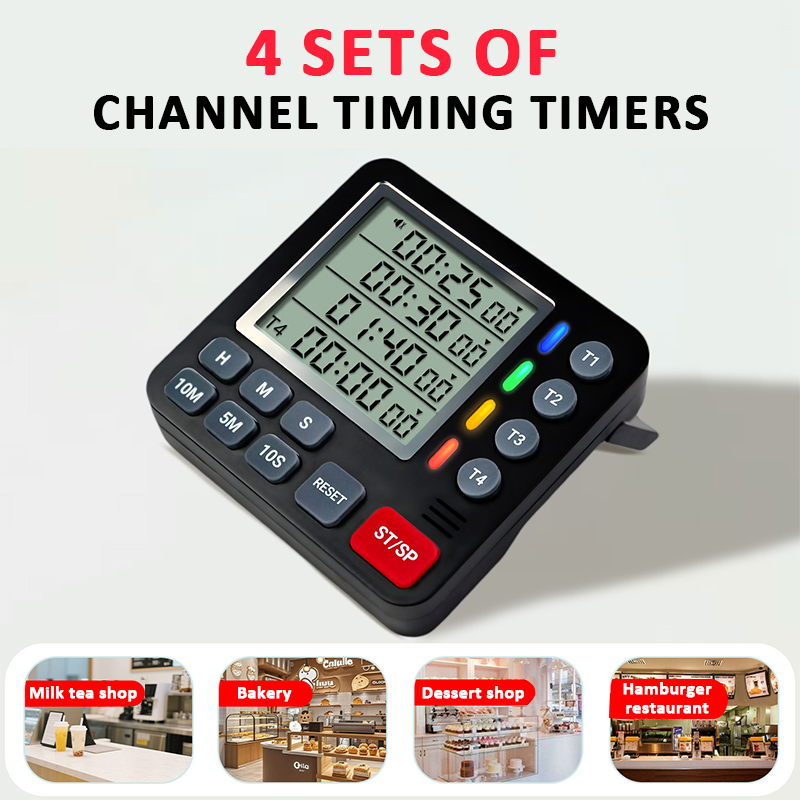 Digital Kitchen Timer 4-Channe - Kitchen Baking Timer ulasan dan harga