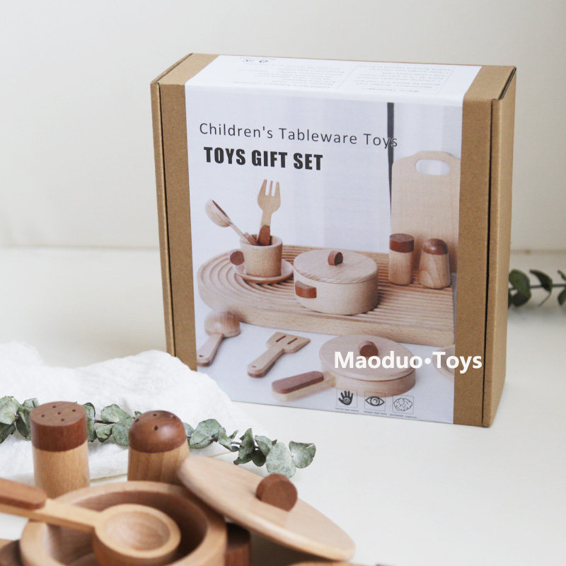 Maoduo Toys Beech Wooden Kids  - Kitchen Baking Pan Set ulasan dan harga