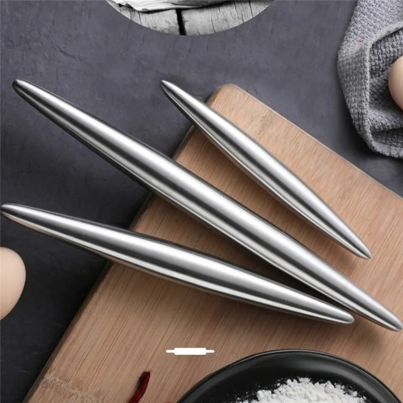 1Pc Stainless Steel Rolling Pi - Kitchen Roller Baking ulasan dan harga