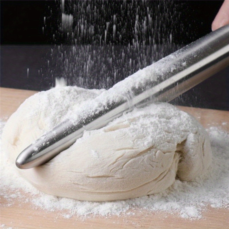 1Pc Stainless Steel Rolling Pi - Kitchen Roller Baking ulasan dan harga