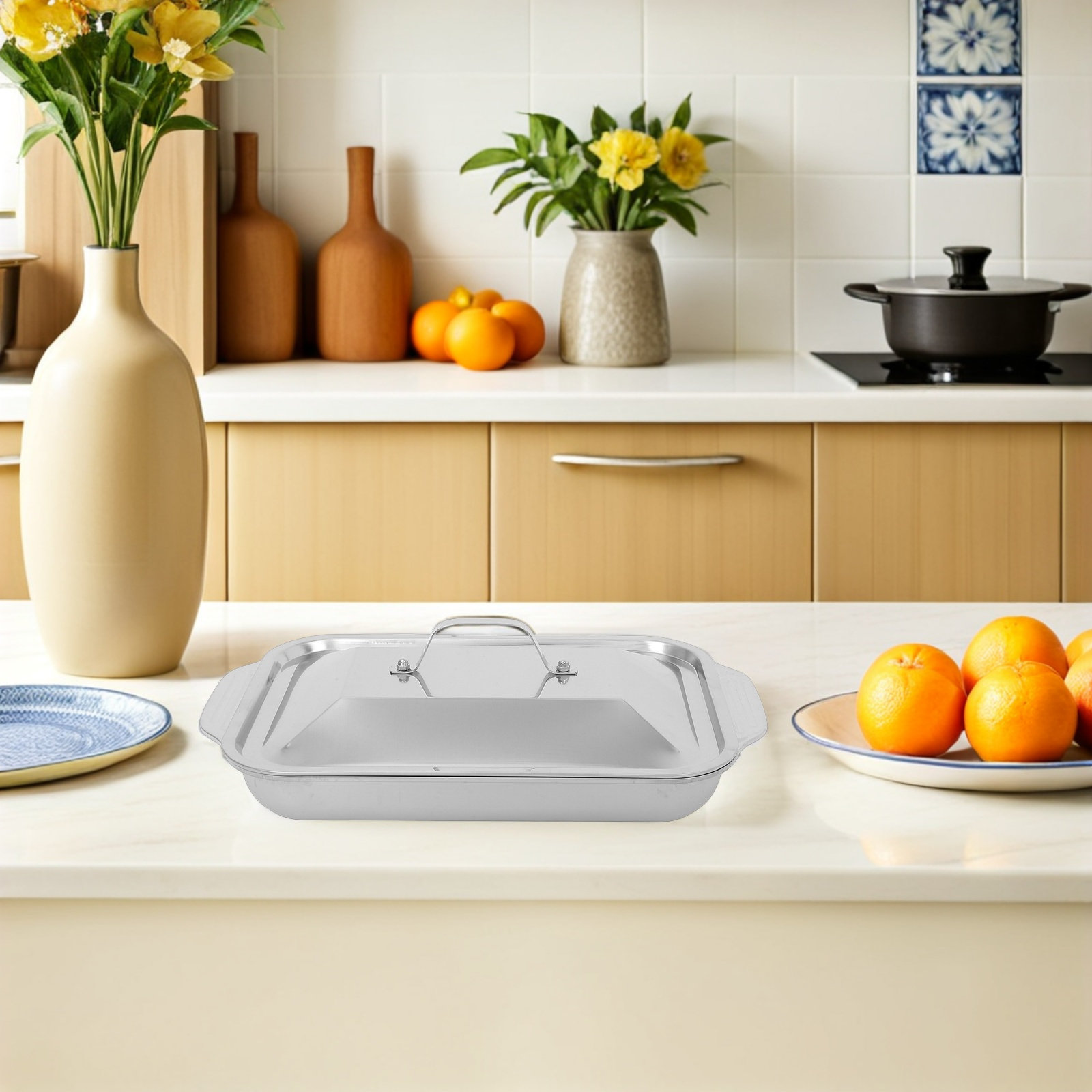 Stainless Steel Rectangular Gr - Kitchen Baking Dishes ulasan dan harga