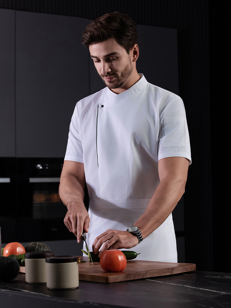 Food Cooking Black White Shirt - Kitchen Baker ulasan dan harga