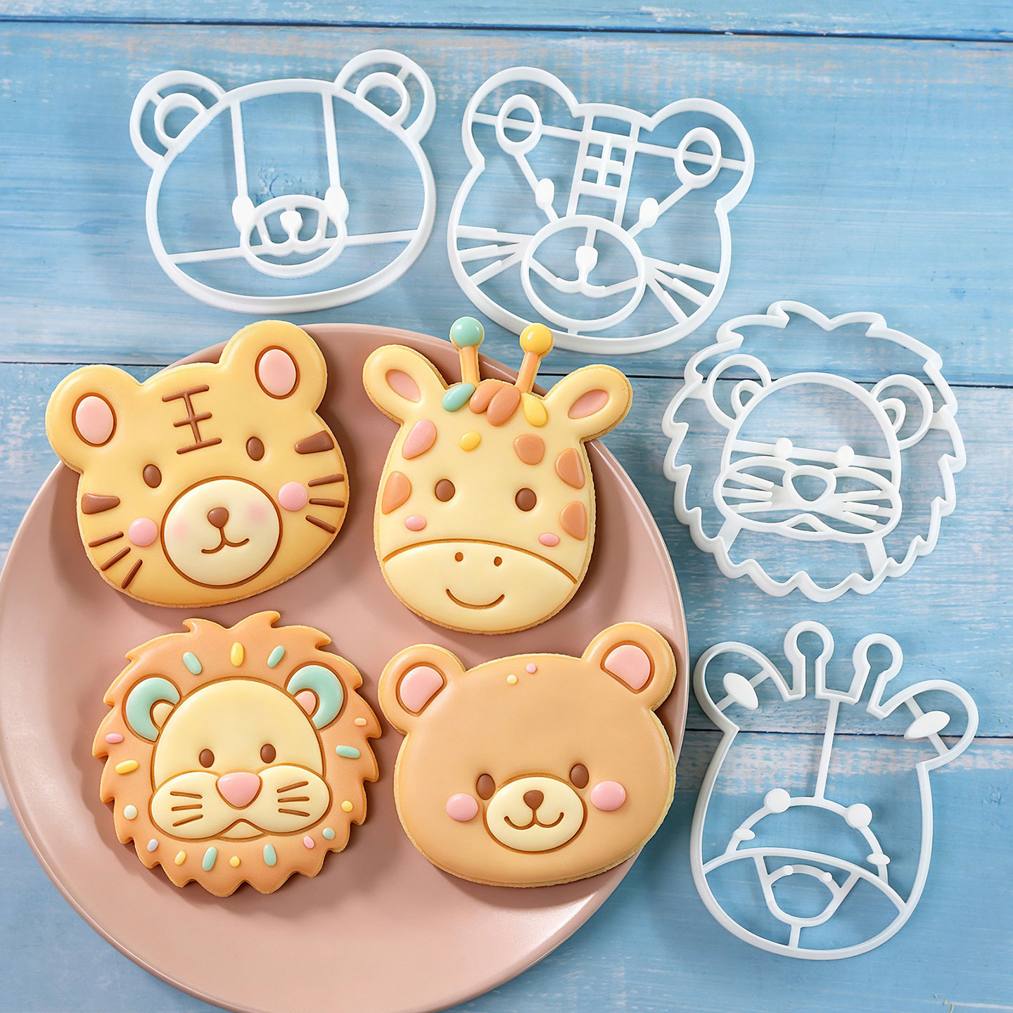 4 Pcs Animal Cookie Cutters Se - Kitchen Baking Utensil ulasan dan harga