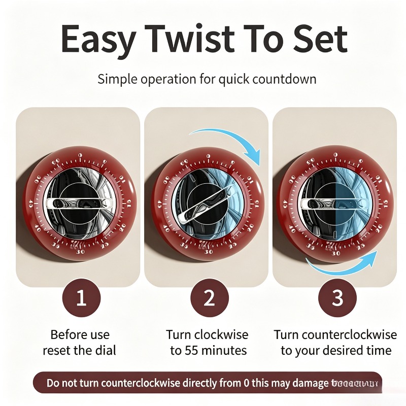 Magnetic Kitchen Timer Mechani - Kitchen Baking Timer ulasan dan harga