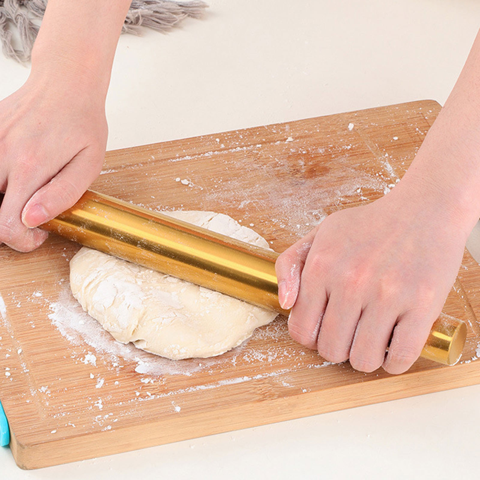 Gold Rolling Pin Baking Tool C - Kitchen Roller Baking ulasan dan harga