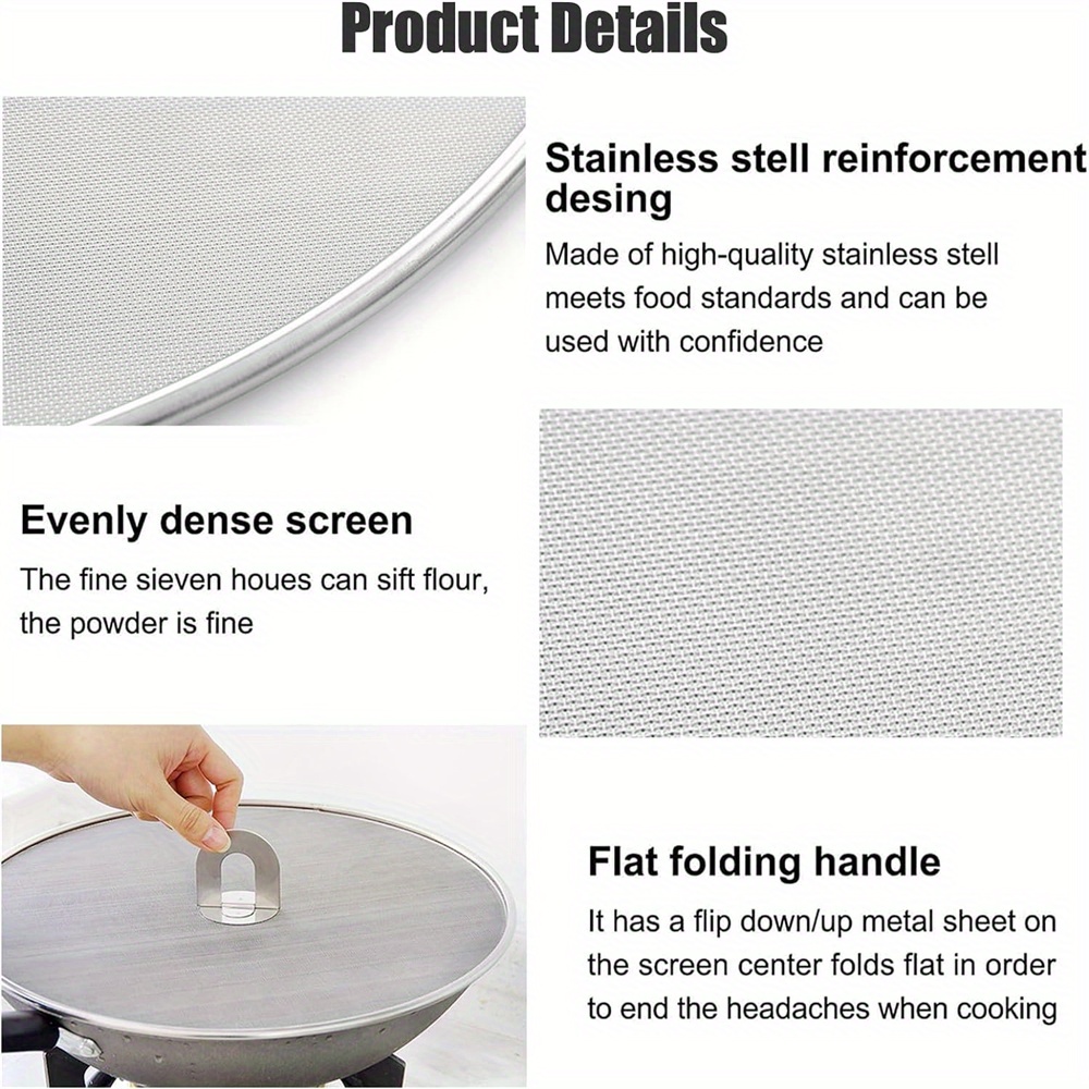 3pcs/pack Splatter Screen for  - Kitchen Baking Pan Set ulasan dan harga