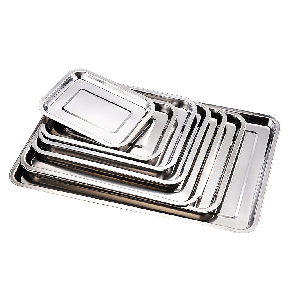 1PCS Stainless Steel Food Tray - Kitchen Baking Dishes ulasan dan harga
