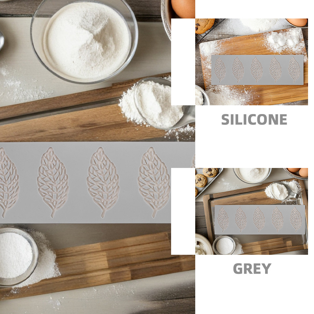 3Pcs Leaf Silicone Mold Precis - Silicone Cake Mold ulasan dan harga
