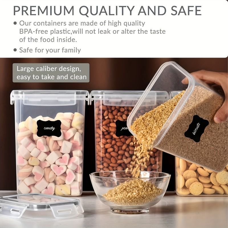 6Pcs Airtight Food Storage Con - Kitchen Baking Pantry ulasan dan harga