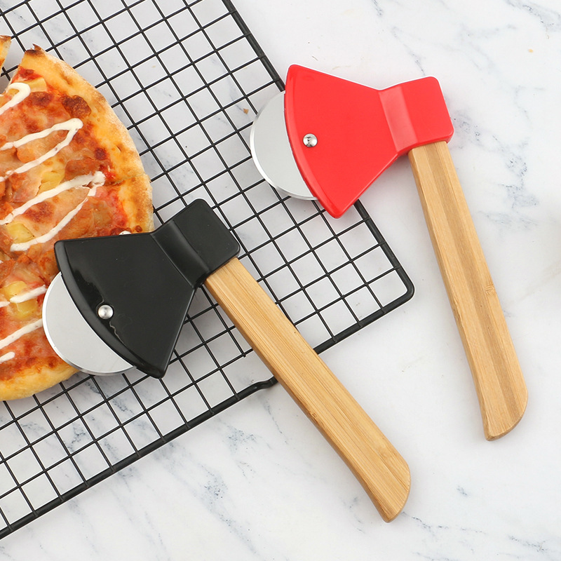 Wooden Handle Axe Shape Pizza  - Kitchen Roller Baking ulasan dan harga