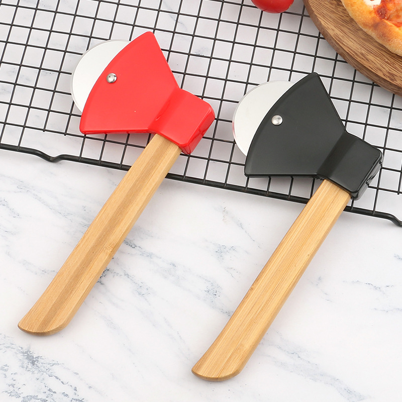 Wooden Handle Axe Shape Pizza  - Kitchen Roller Baking ulasan dan harga