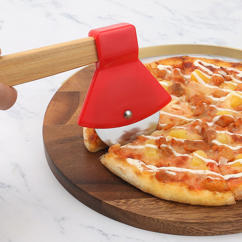 Wooden Handle Axe Shape Pizza  - Kitchen Roller Baking ulasan dan harga